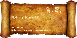 Mokry Rudolf névjegykártya